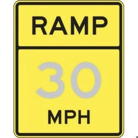 Accuform SPEED LIMIT SIGN RAMP   MPH 30 in  X FRW74020DP